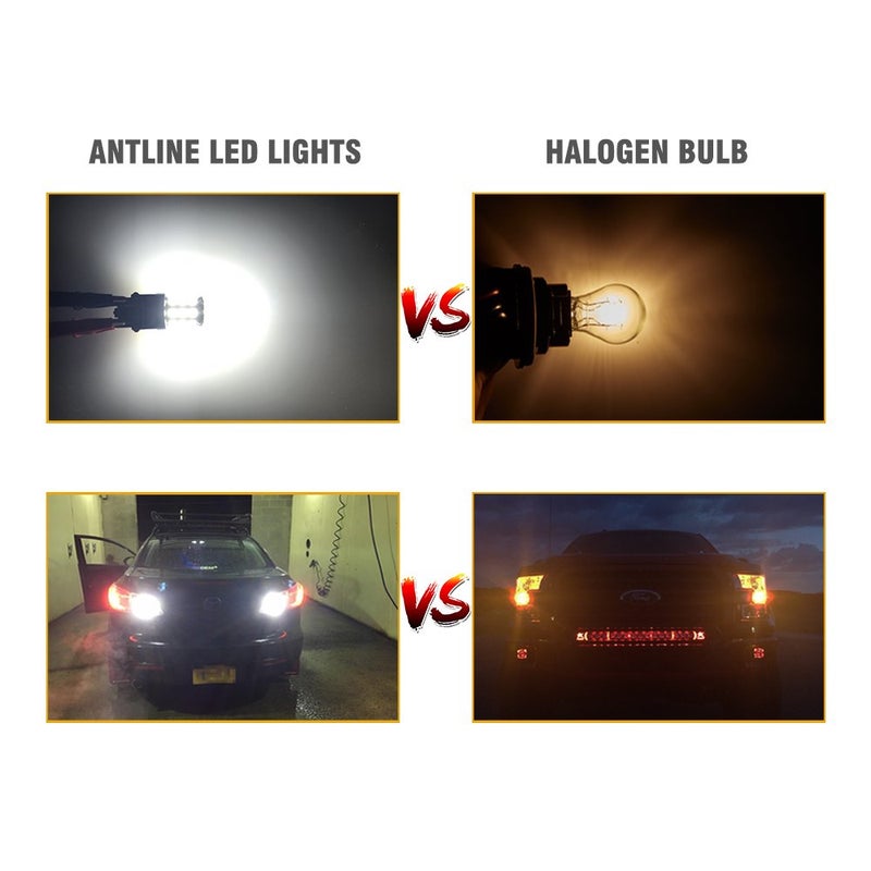 Antline 3157 3156 3057 4157 3056 3157LL LED Bulbs White, 12-24V Super Bright 1000 Lumens Replacement for Backup Reverse Lights, Tail Brake Lights, Turn Signal Lights (Pack of 4) - Image 2